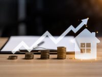 Real,Estate,Market,Growth,Concept.,Businesswoman,Or,Realtor,Sells,Her